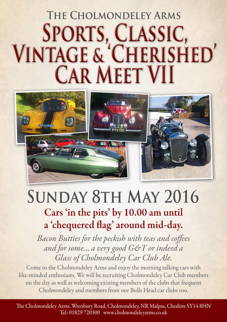 Car Meet VII | Cholmondeley Arms | Cheshire Pub And B & B